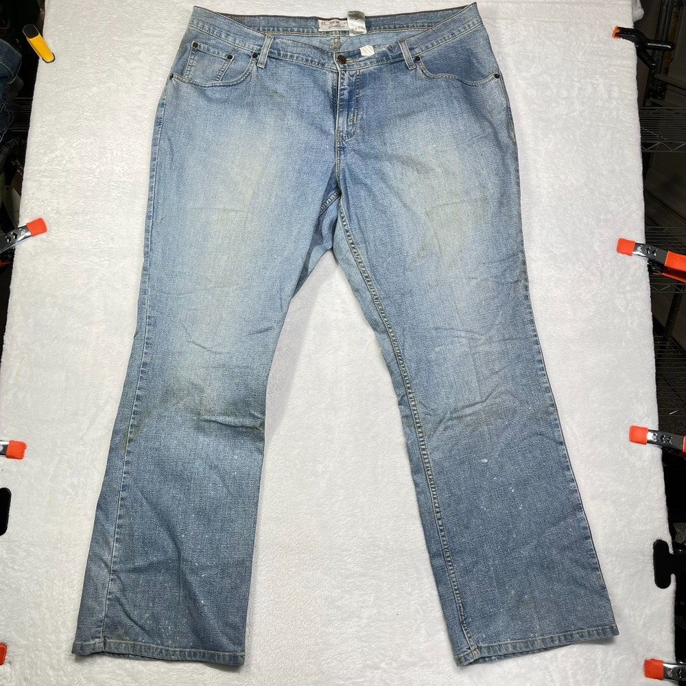 Signature by Levi Strauss & Co. Bootcut Jeans Women 20W Blue Denim 40X33 - Flaws
